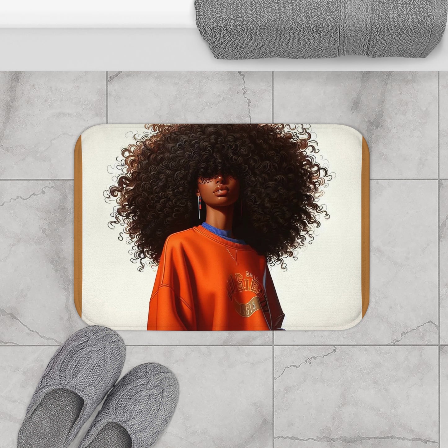 Cultural Beauty Bath Mat | Cozy Home Accent, Gift for Her, Bathroom Decor, Festival Vibes, Afrocentric Style