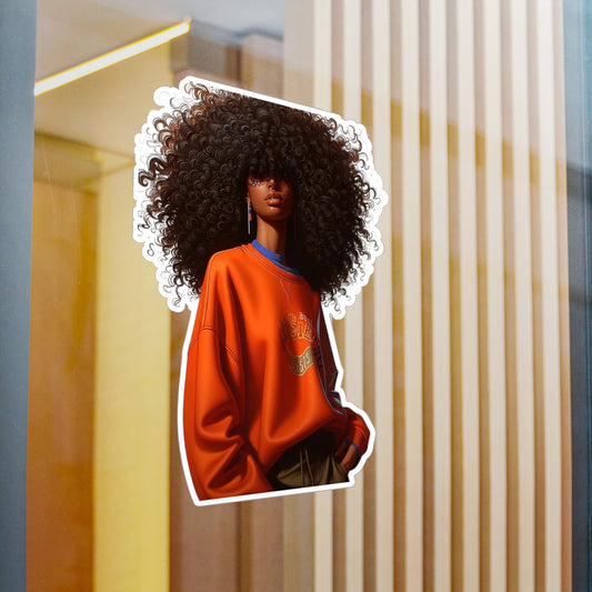 Chic Afro Woman Vinyl Decals, Inspirational Stickers, Laptop Decor, Car Stickers, Home Decor