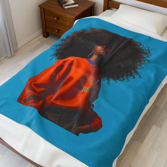 Chic Velveteen Plush Blanket, Cozy Home Decor, Personal Gift, Relaxation, Boho Style