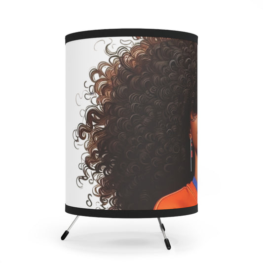 Chic Tripod Lamp with High-Res Printed Shade, Home Decor, Unique Lighting, Modern Design, Boho Aesthetic, Gift for Her