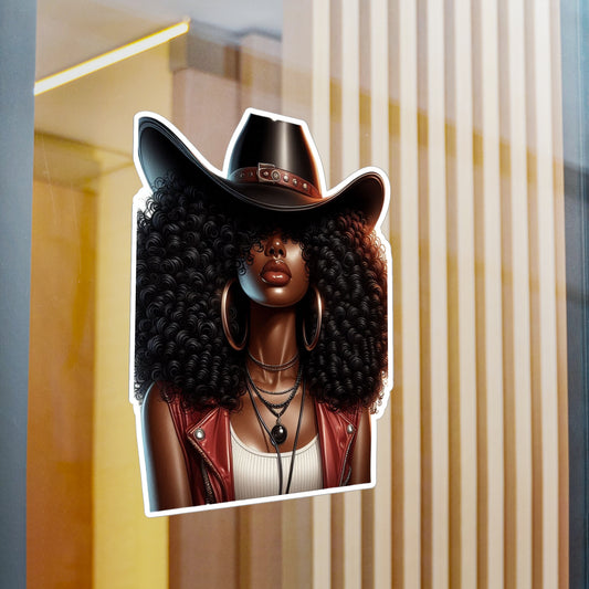 Chic Afro Woman Vinyl Decals, Inspirational Stickers, Laptop Decor, Car Stickers, Home Decor