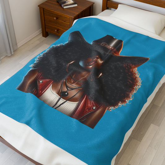 Chic Velveteen Plush Blanket, Cozy Home Decor, Personal Gift, Relaxation, Boho Style