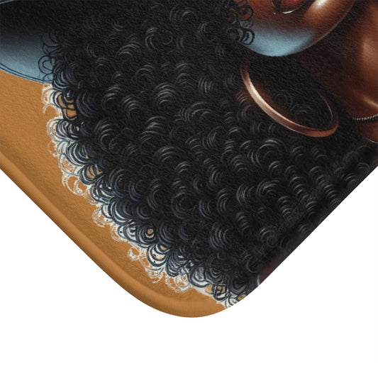 Cultural Beauty Bath Mat | Cozy Home Accent, Gift for Her, Bathroom Decor, Festival Vibes, Afrocentric Style