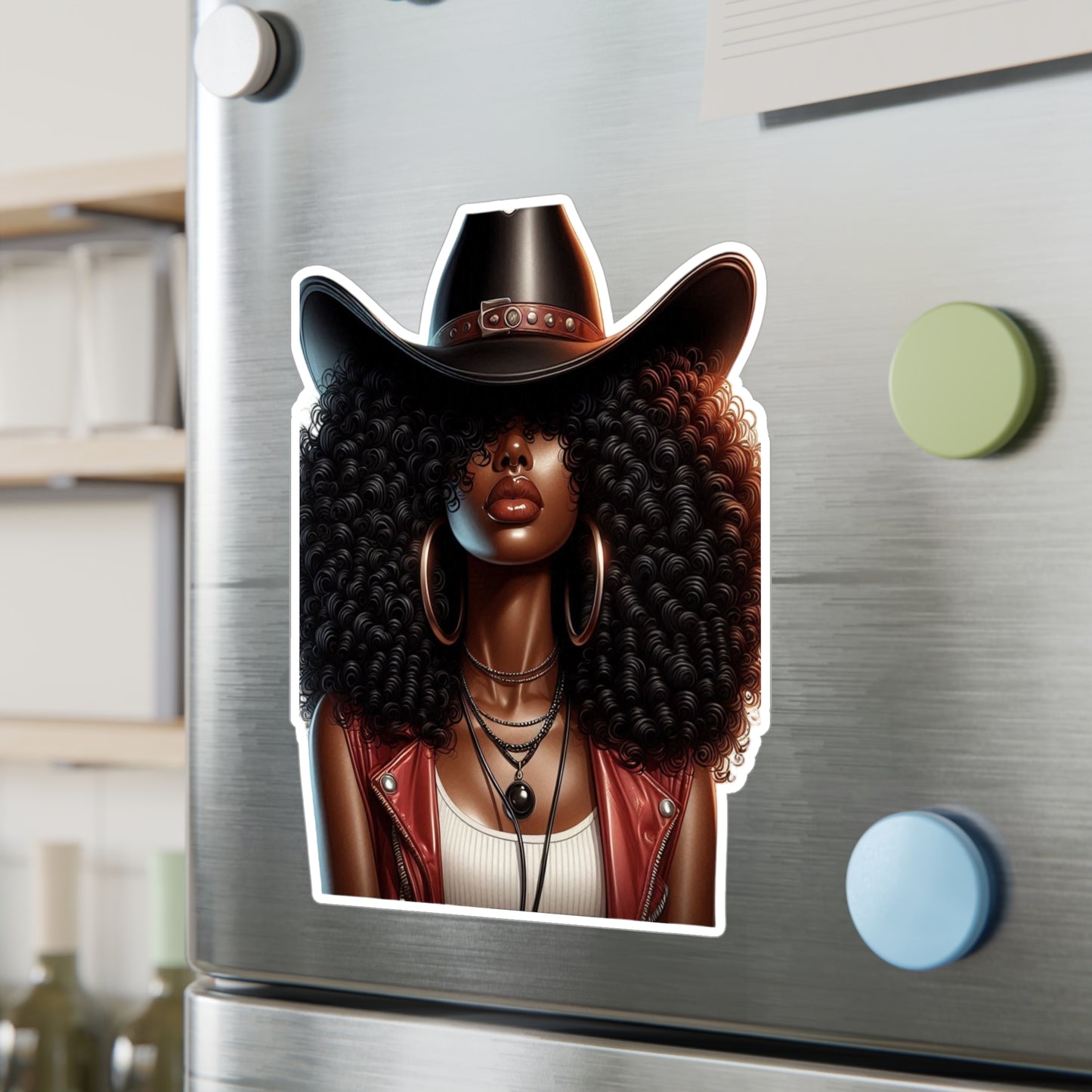 Chic Afro Woman Vinyl Decals, Inspirational Stickers, Laptop Decor, Car Stickers, Home Decor