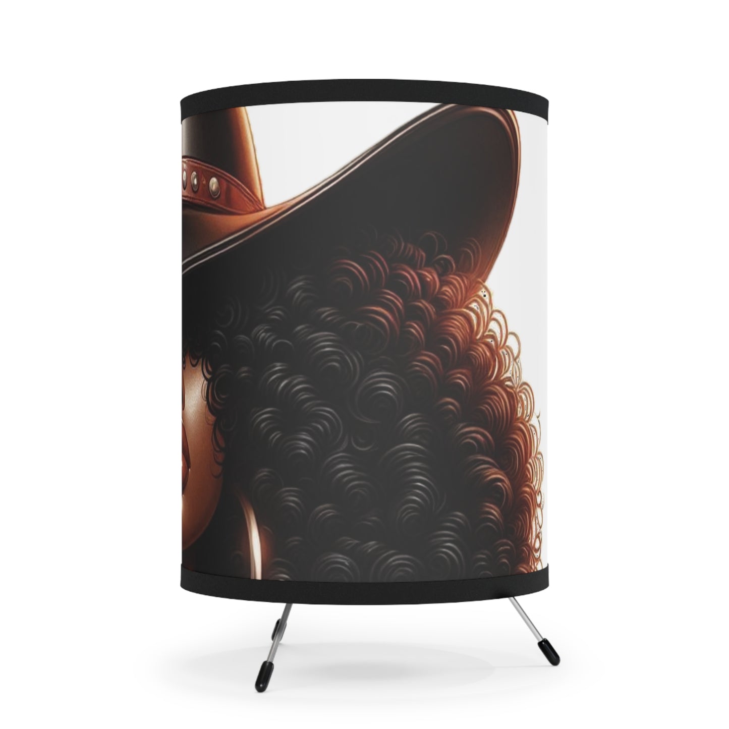 Chic Tripod Lamp with High-Res Printed Shade, Home Decor, Unique Lighting, Modern Design, Boho Aesthetic, Gift for Her