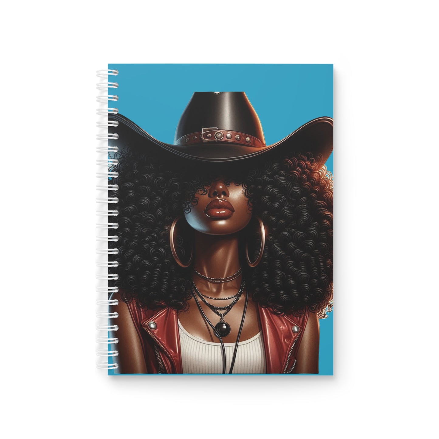 Chic Woman Spiral Notebook | Inspirational Journal, Black Girl Art Notebook, Cute Writing Pad, Gift for Her, Study Supplies