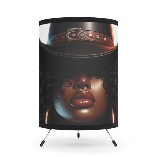 Chic Tripod Lamp with High-Res Printed Shade, Home Decor, Unique Lighting, Modern Design, Boho Aesthetic, Gift for Her