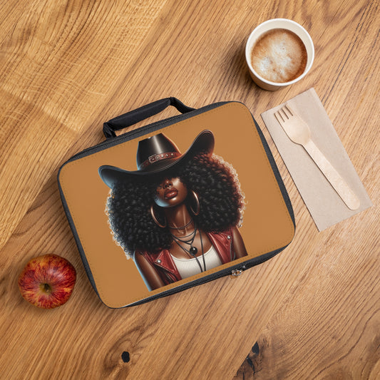 Chic Insulated Lunch Bag with Afro Art - Stylish Meal Container for School, Work, Picnics, Birthdays, and Holidays