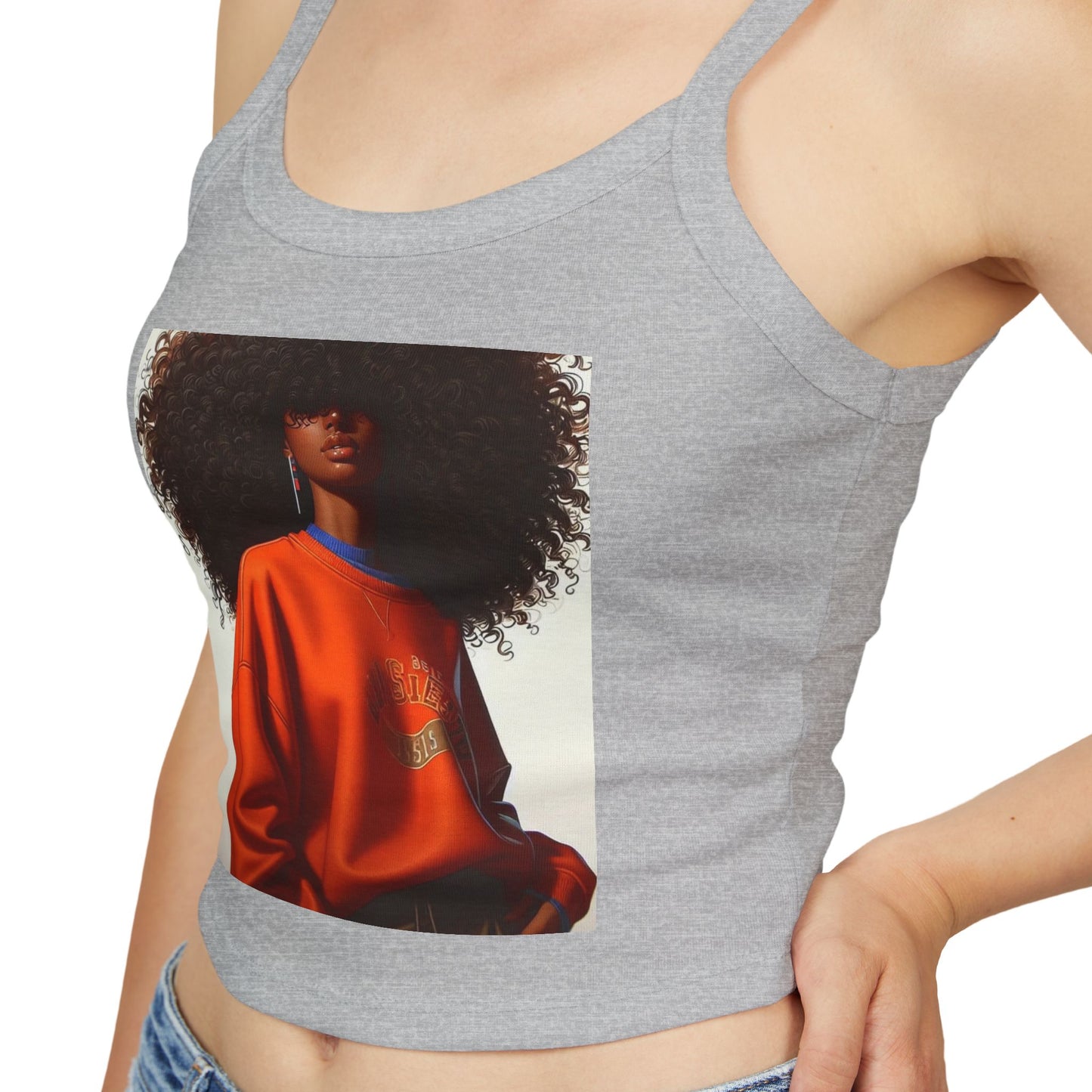 Bold Style Women's Spaghetti Strap Tank Top | Chic Summer Wear, Casual Outfit, Graphic Tee for Women, Stylish Gift, Daily Wear