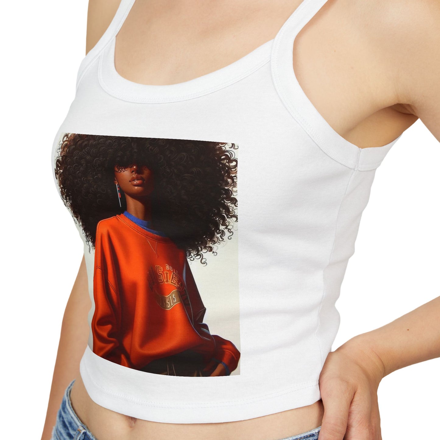 Bold Style Women's Spaghetti Strap Tank Top | Chic Summer Wear, Casual Outfit, Graphic Tee for Women, Stylish Gift, Daily Wear