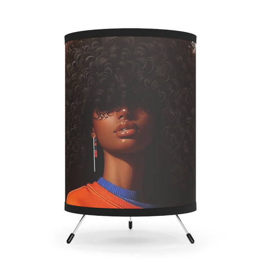 Chic Tripod Lamp with High-Res Printed Shade, Home Decor, Unique Lighting, Modern Design, Boho Aesthetic, Gift for Her