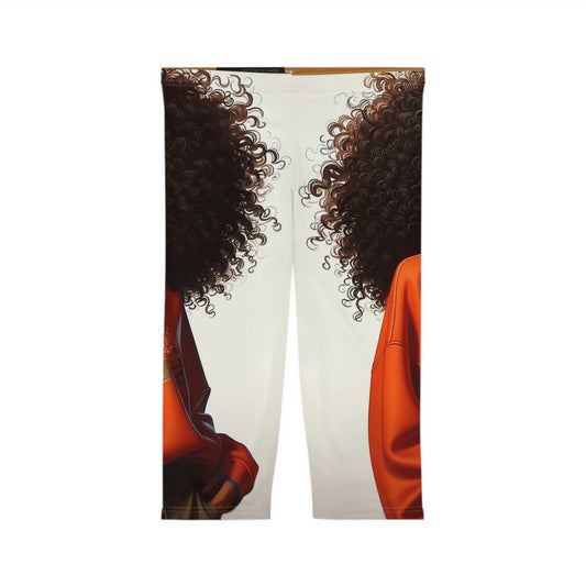 Bold Print Capri Leggings, Stylish Activewear, Trendy Sports Leggings, Women’s Fashion, Casual Everyday Wear