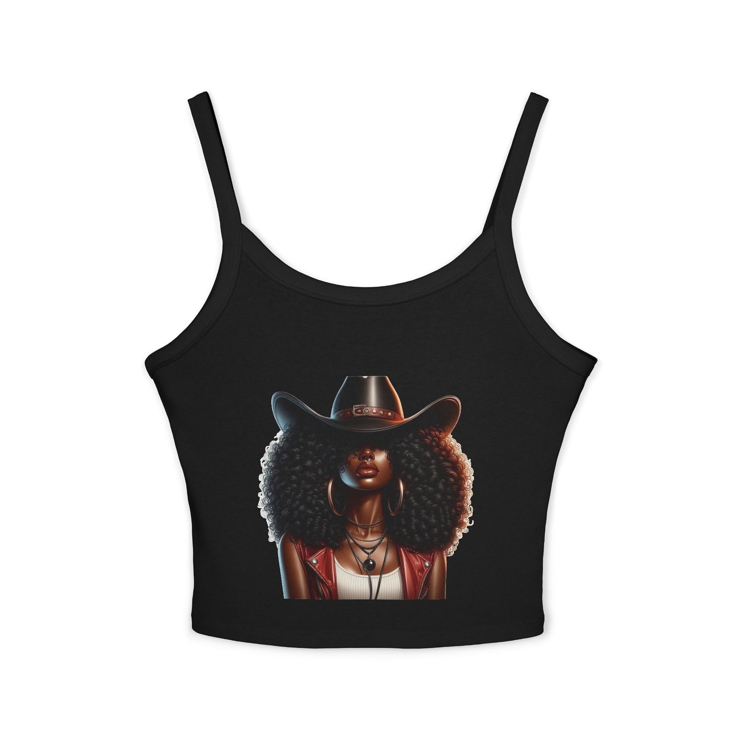 Bold Style Women's Spaghetti Strap Tank Top | Chic Summer Wear, Casual Outfit, Graphic Tee for Women, Stylish Gift, Daily Wear