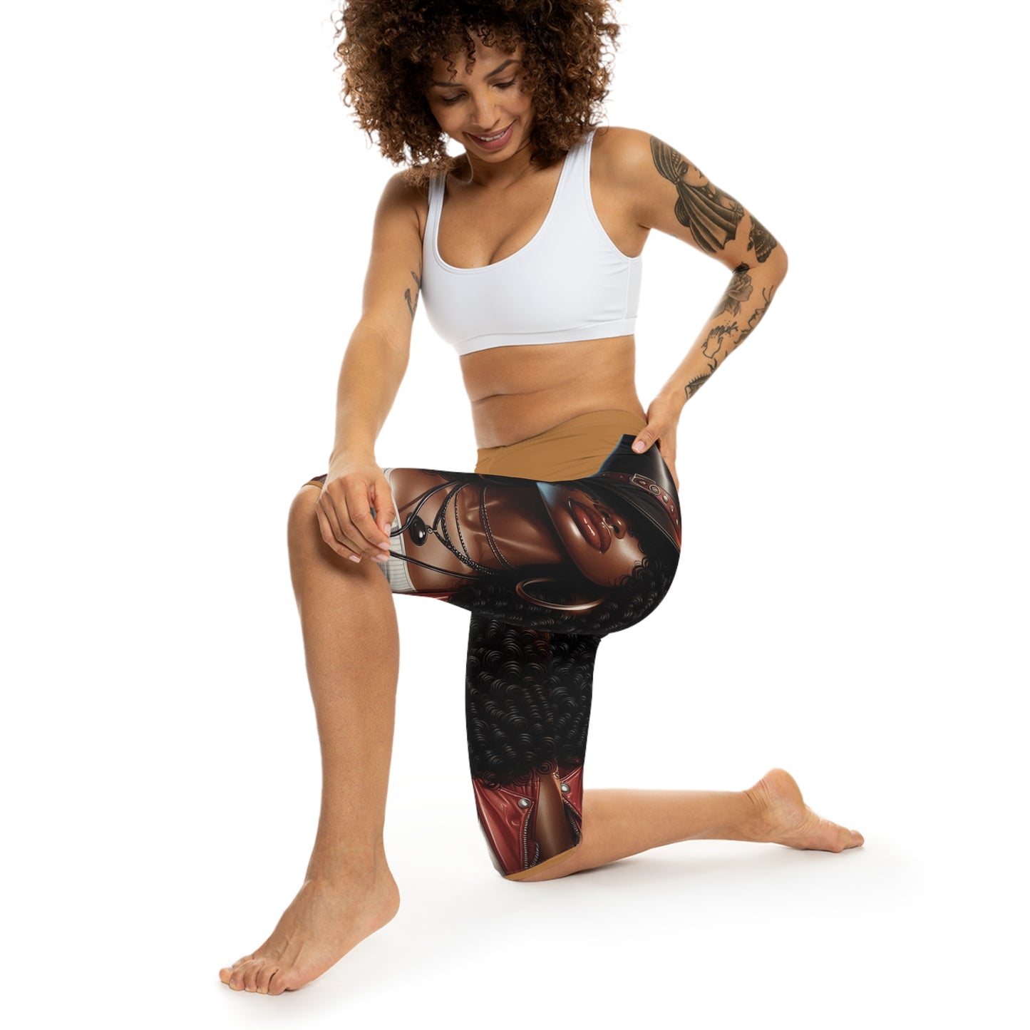 Copy of Bold Print Capri Leggings, Stylish Activewear, Trendy Sports Leggings, Women’s Fashion, Casual Everyday Wear