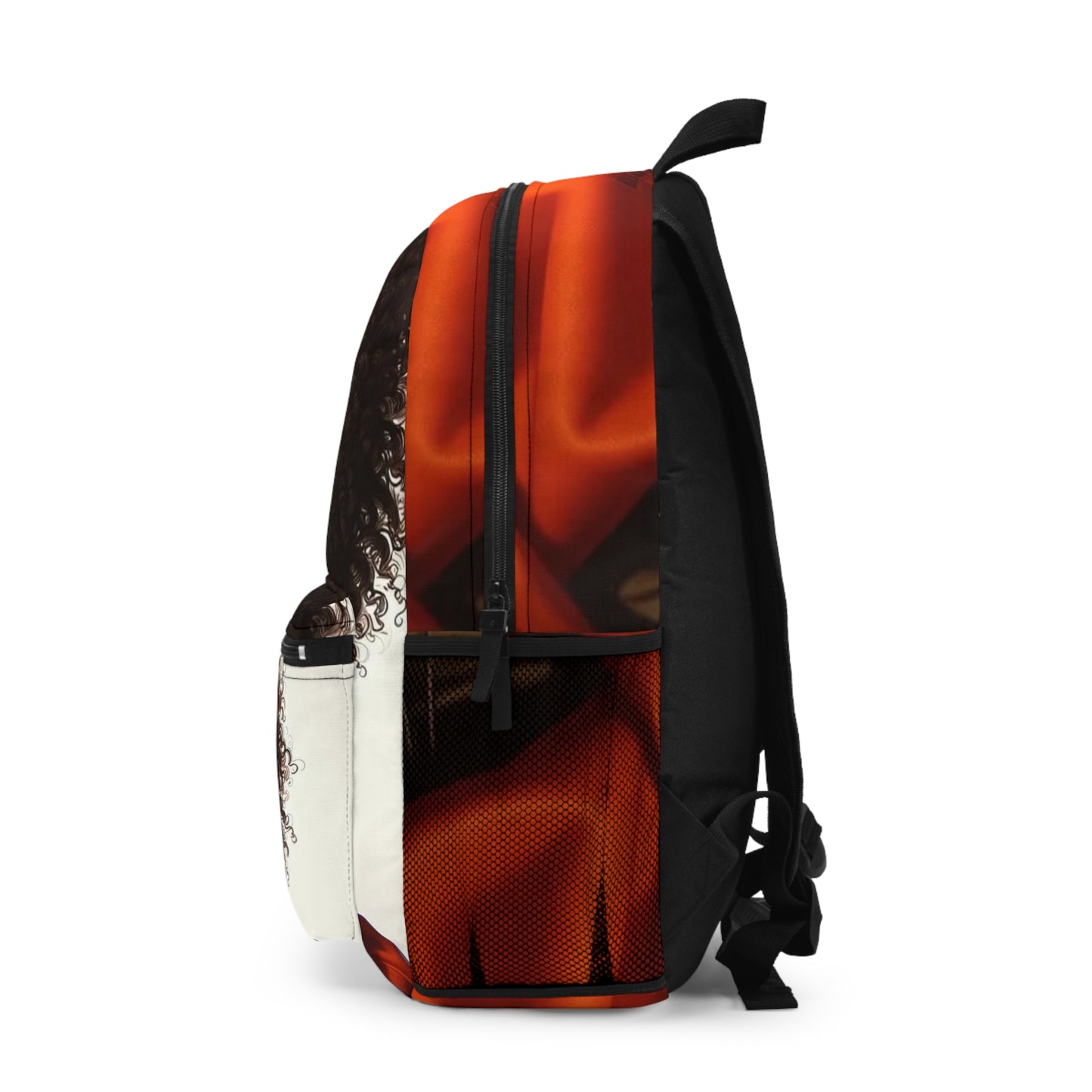 Chic Afro-Style Backpack, Stylish School Bag, Trendy Travel Backpack, Gift for Black Girl, Elegant Daily Use Bag, Unique Art Backpack