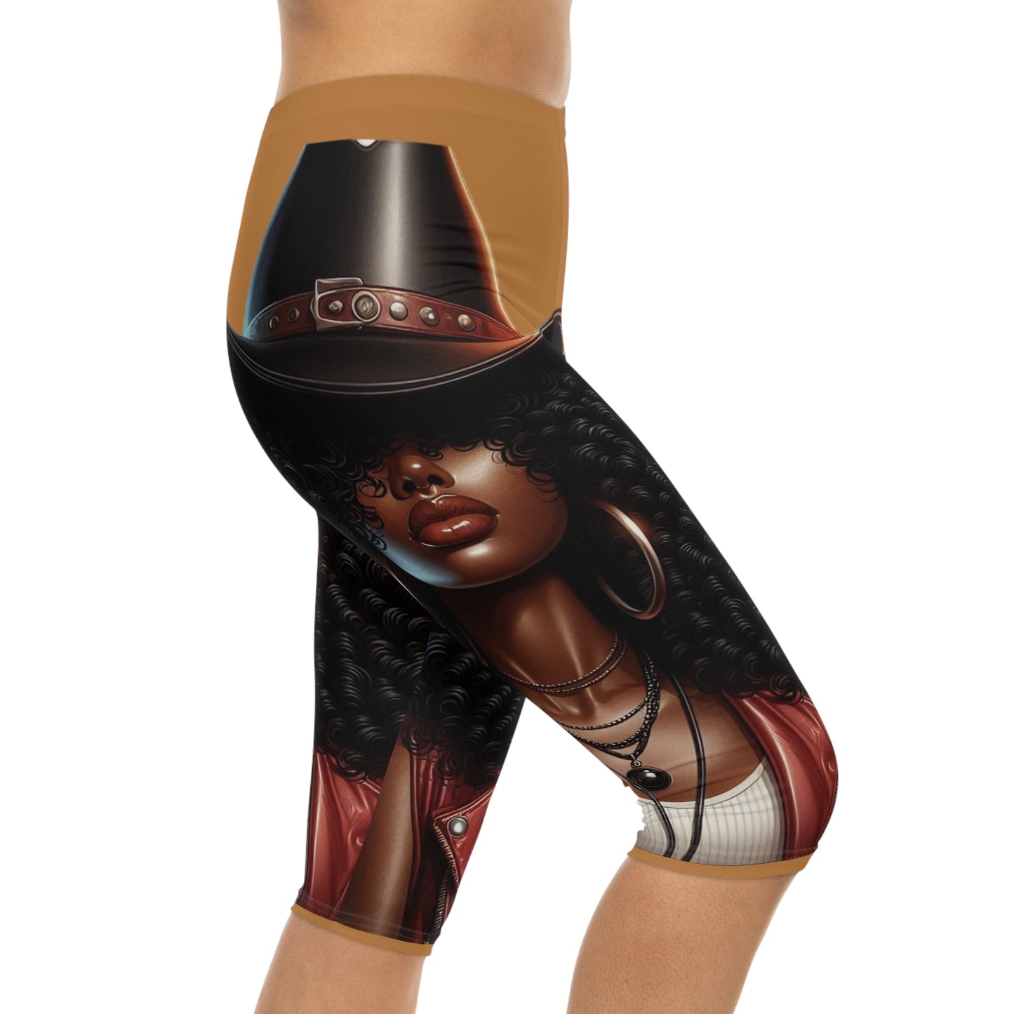 Bold Print Capri Leggings, Stylish Activewear, Trendy Sports Leggings, Women’s Fashion, Casual Everyday Wear