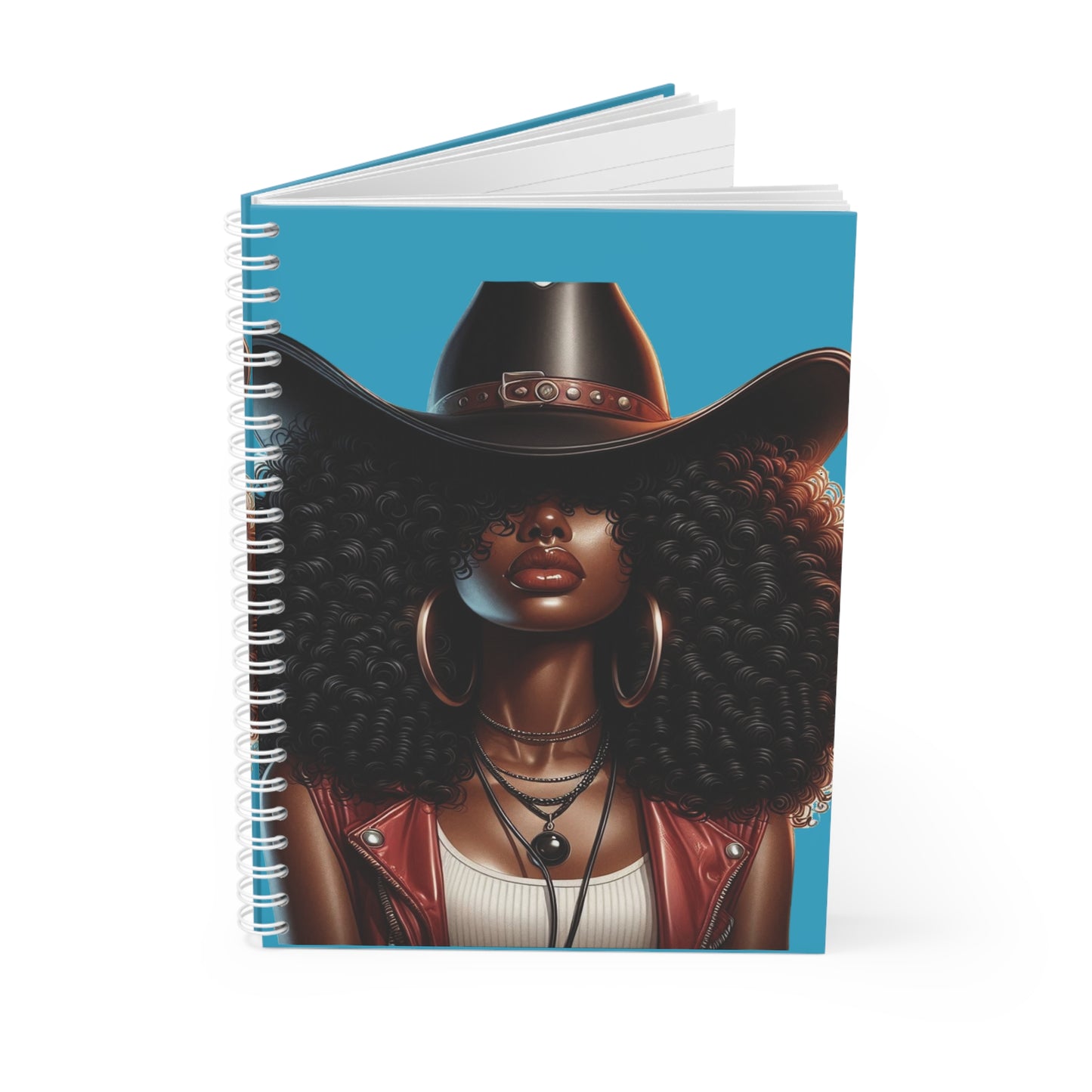 Chic Woman Spiral Notebook | Inspirational Journal, Black Girl Art Notebook, Cute Writing Pad, Gift for Her, Study Supplies