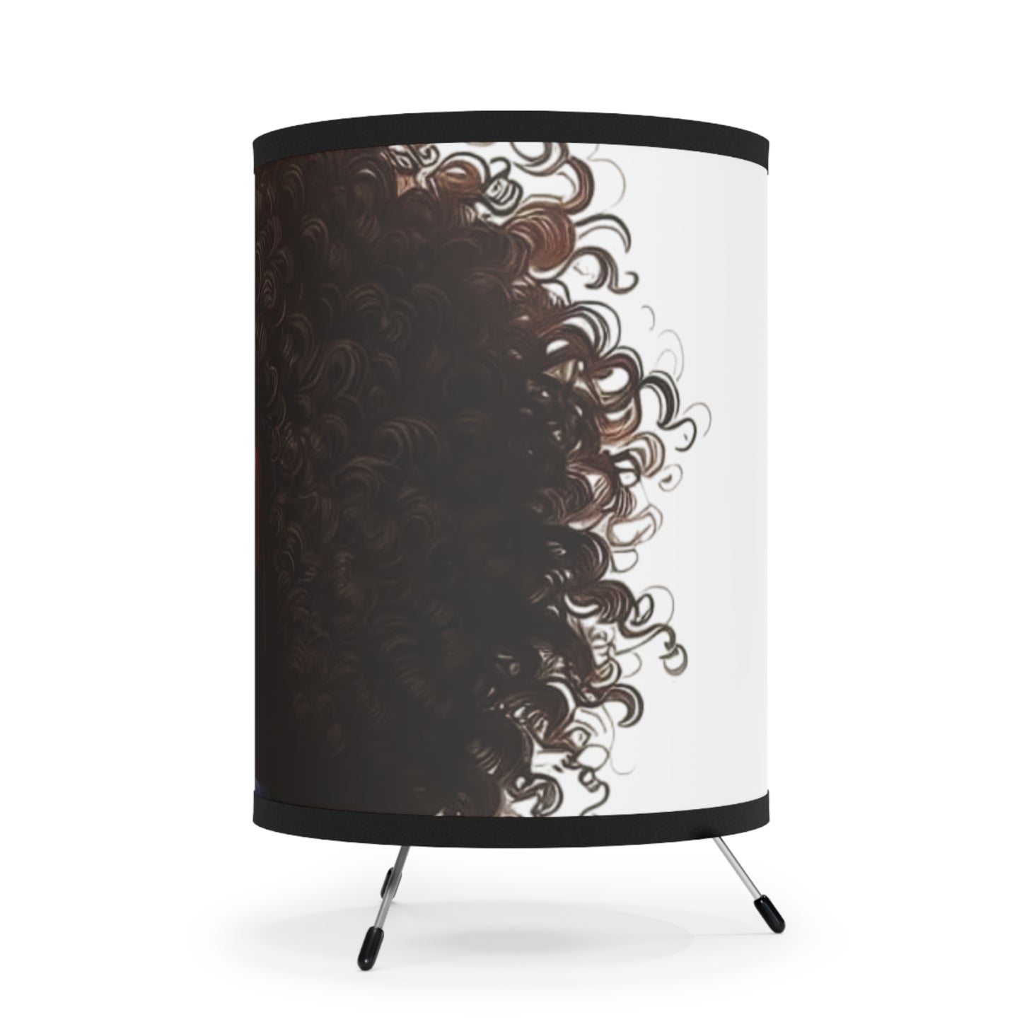 Chic Tripod Lamp with High-Res Printed Shade, Home Decor, Unique Lighting, Modern Design, Boho Aesthetic, Gift for Her
