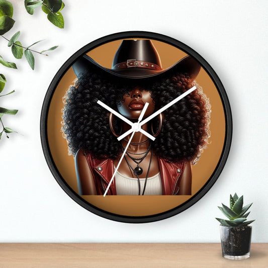 Chic Afro Wall Clock - Boho Decor, Unique Home Accent, Gift for Her, Afrocentric Wall Art, Modern Timepiece