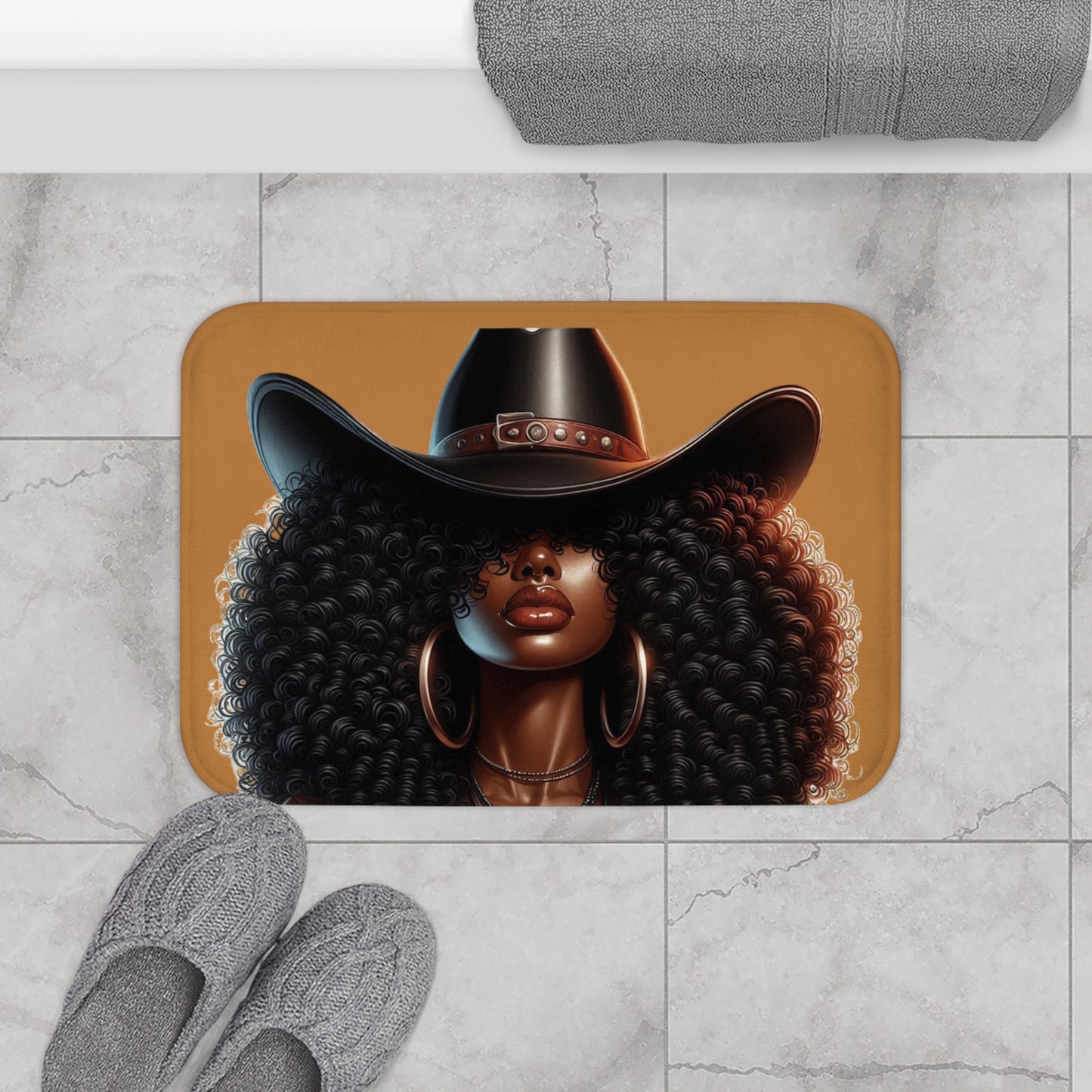 Cultural Beauty Bath Mat | Cozy Home Accent, Gift for Her, Bathroom Decor, Festival Vibes, Afrocentric Style