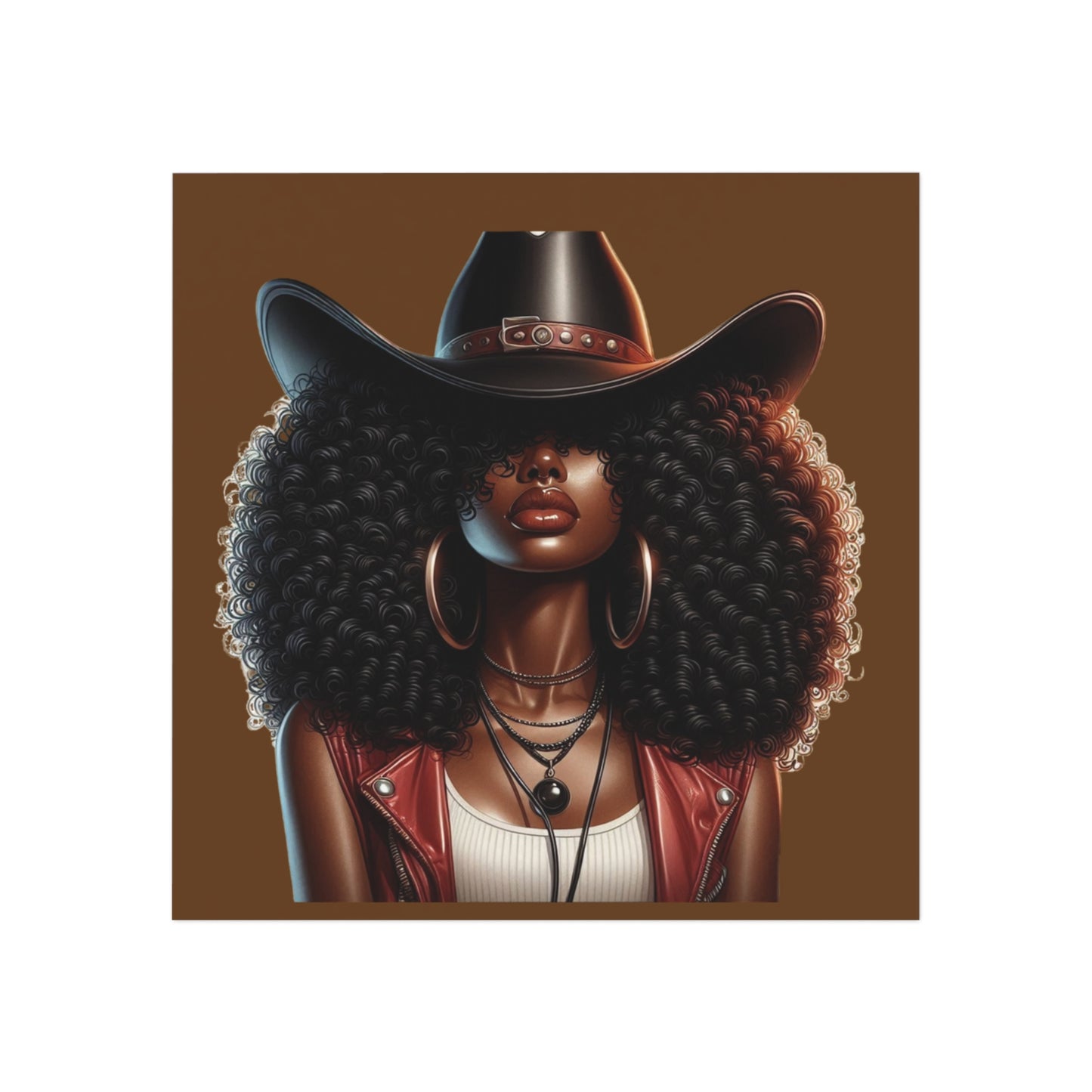 Chic Afro Woman Magnet, Stylish Home Decor, Inspirational Gift, Black Art Magnet, Collector's Item