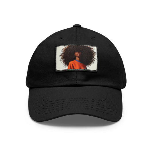 Stylish Dad Hat with Leather Patch | Unique Casual Cap, Fashion Accessory, Gift for Him, Trendy Headwear, Weekend Wear, Summer Style