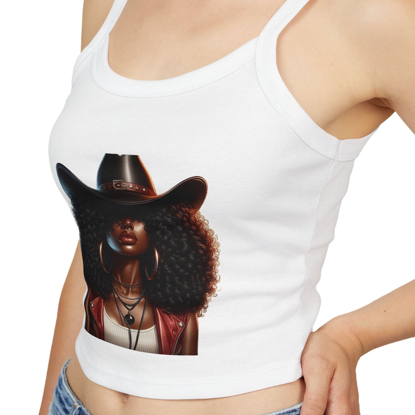 Bold Style Women's Spaghetti Strap Tank Top | Chic Summer Wear, Casual Outfit, Graphic Tee for Women, Stylish Gift, Daily Wear