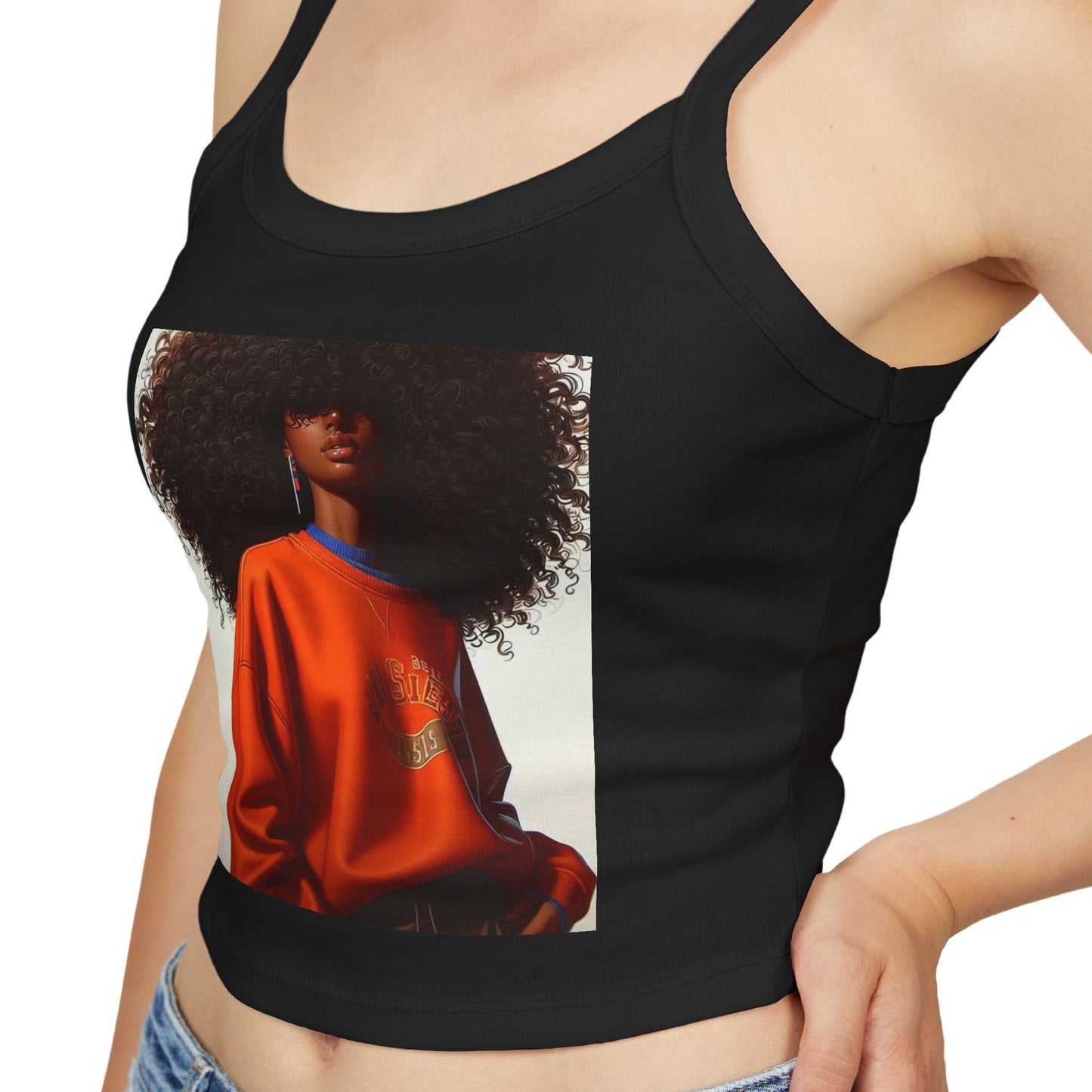 Bold Style Women's Spaghetti Strap Tank Top | Chic Summer Wear, Casual Outfit, Graphic Tee for Women, Stylish Gift, Daily Wear