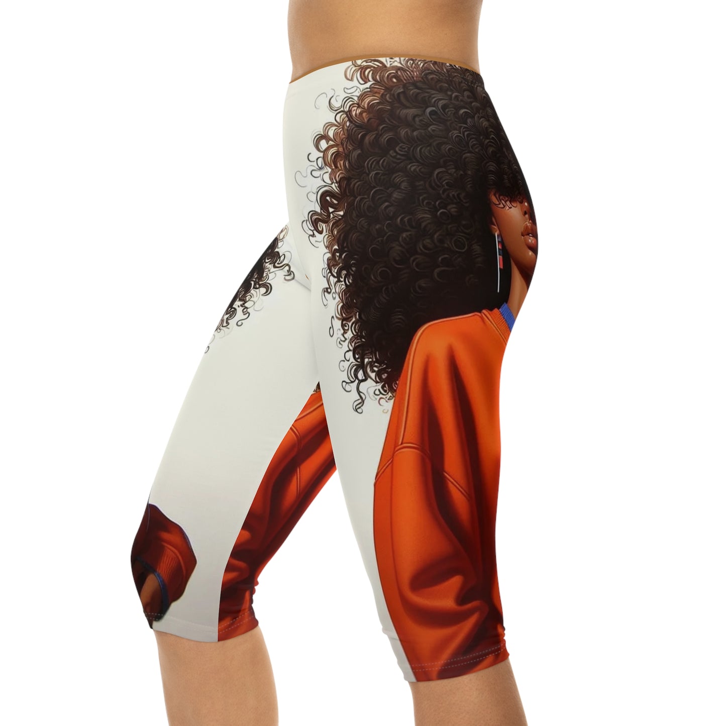 Bold Print Capri Leggings, Stylish Activewear, Trendy Sports Leggings, Women’s Fashion, Casual Everyday Wear