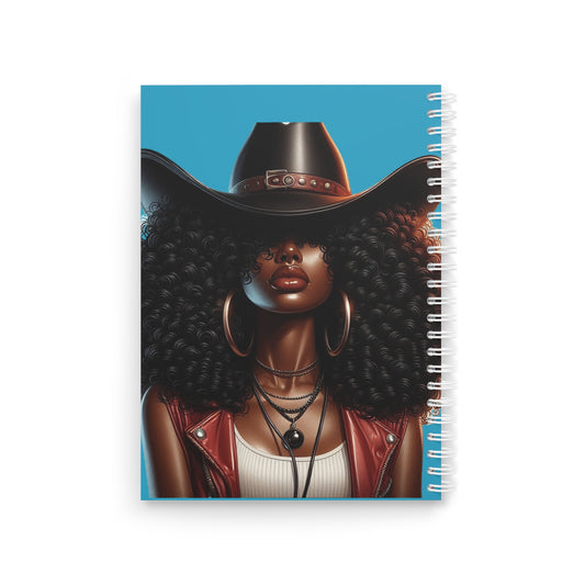 Chic Woman Spiral Notebook | Inspirational Journal, Black Girl Art Notebook, Cute Writing Pad, Gift for Her, Study Supplies