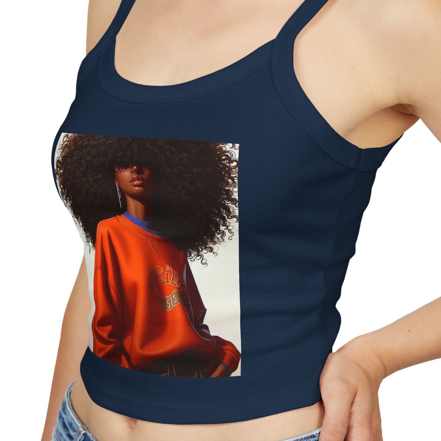 Bold Style Women's Spaghetti Strap Tank Top | Chic Summer Wear, Casual Outfit, Graphic Tee for Women, Stylish Gift, Daily Wear