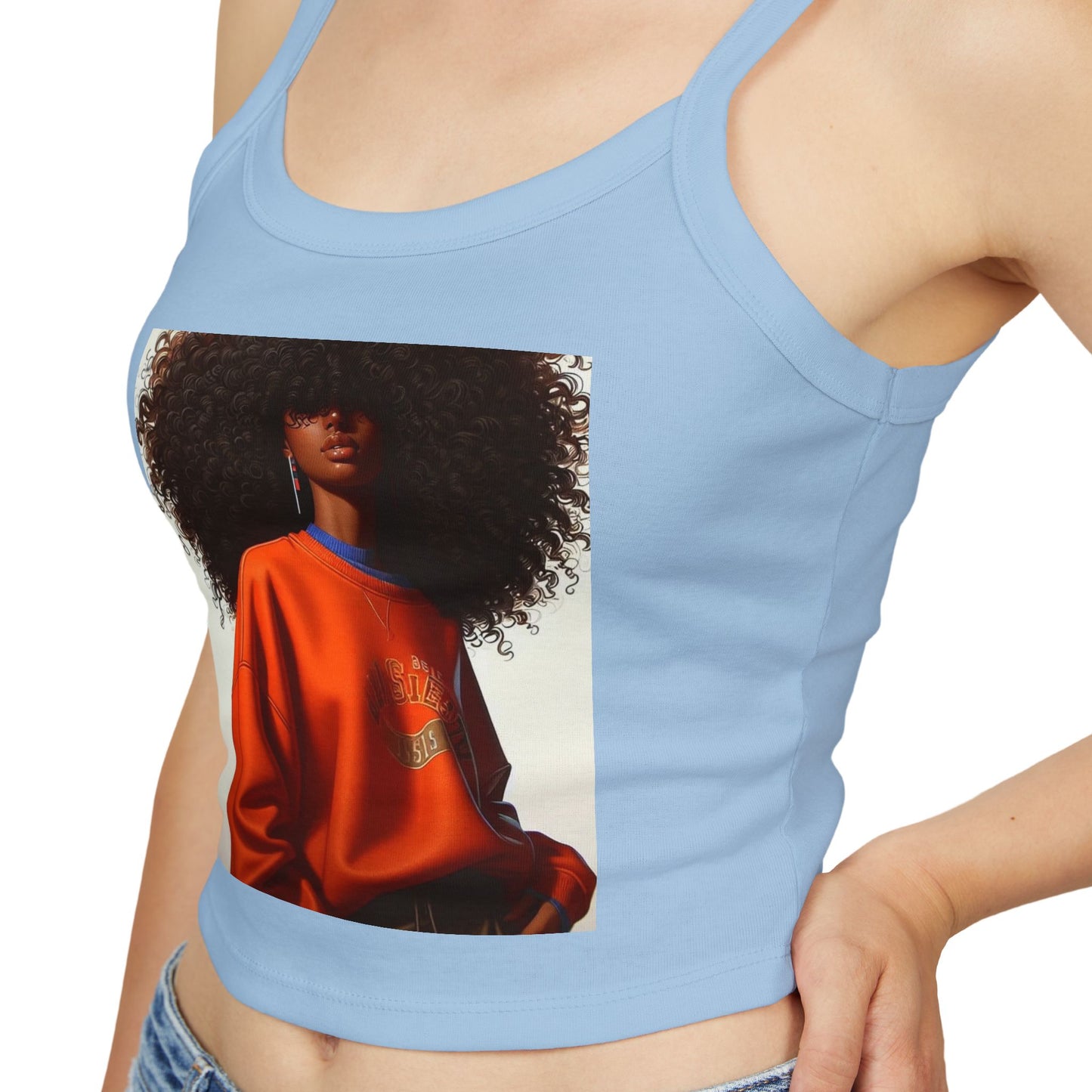 Bold Style Women's Spaghetti Strap Tank Top | Chic Summer Wear, Casual Outfit, Graphic Tee for Women, Stylish Gift, Daily Wear