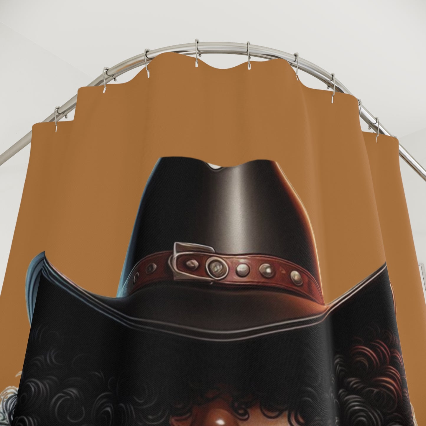 Funky Curly Hair Shower Curtains - Chic Bathroom Decor, Unique Gift for Hair Lovers, Modern Home, Stylish Bathroom Accessories, Boho Design