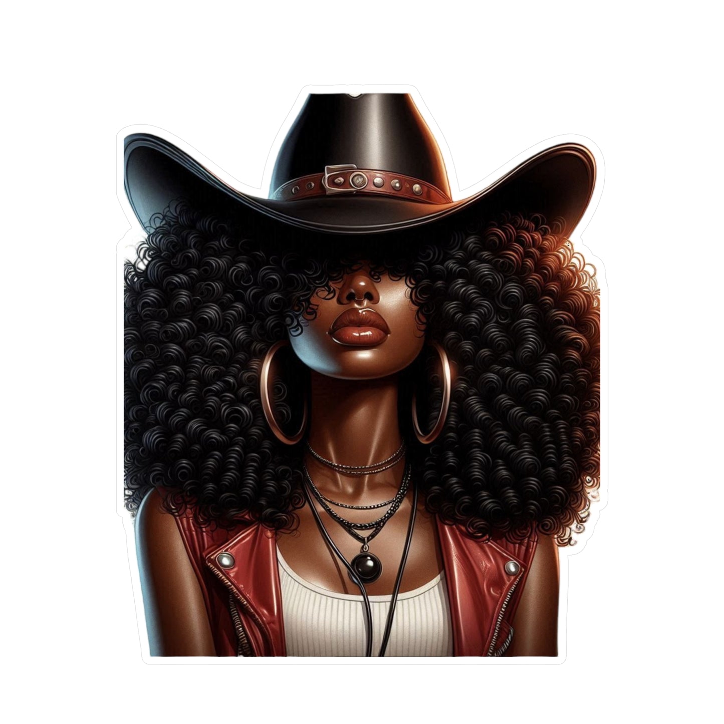 Chic Afro Woman Vinyl Decals, Inspirational Stickers, Laptop Decor, Car Stickers, Home Decor