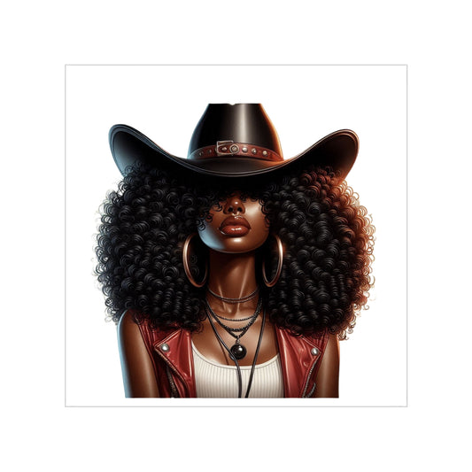 Vibrant Outdoor Sticker for Car or Laptop, Afrocentric Art, Nature Lover Gift, Female Empowerment Decor, Travel Stickers