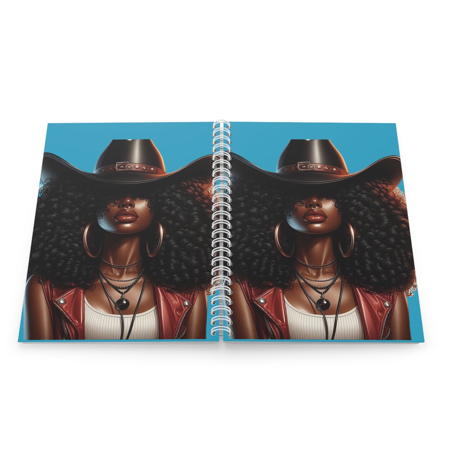 Chic Woman Spiral Notebook | Inspirational Journal, Black Girl Art Notebook, Cute Writing Pad, Gift for Her, Study Supplies