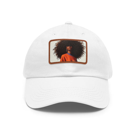 Stylish Dad Hat with Leather Patch | Unique Casual Cap, Fashion Accessory, Gift for Him, Trendy Headwear, Weekend Wear, Summer Style
