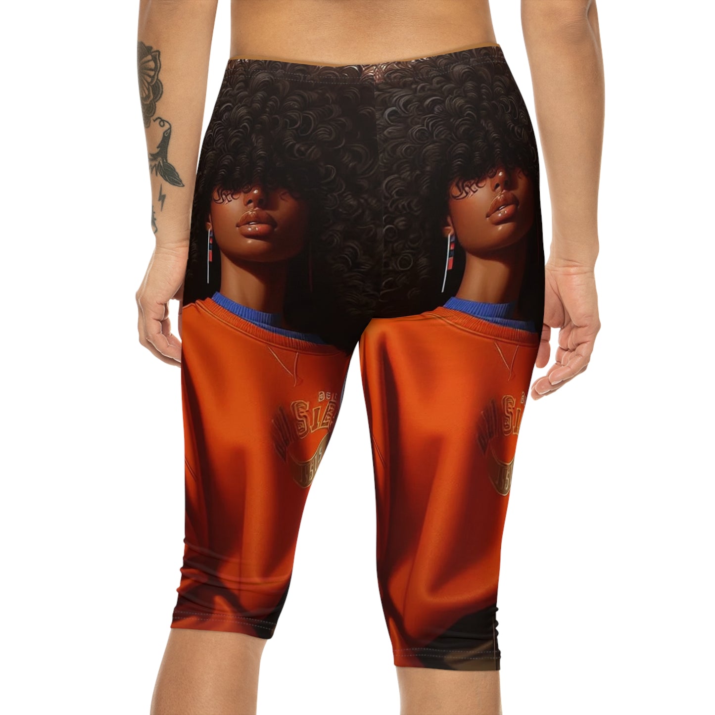 Bold Print Capri Leggings, Stylish Activewear, Trendy Sports Leggings, Women’s Fashion, Casual Everyday Wear