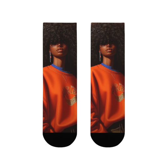 Stylish Sublimation Crew Socks for Trendsetters, Unique Socks for Gifts, Fashion Accessories, Cozy Socks for Home, Personalized Gift Idea
