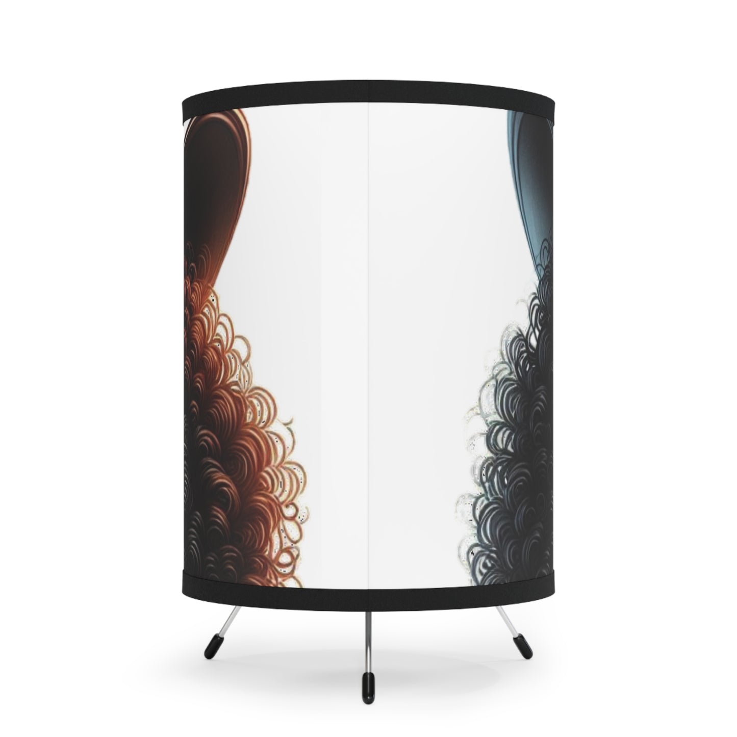 Chic Tripod Lamp with High-Res Printed Shade, Home Decor, Unique Lighting, Modern Design, Boho Aesthetic, Gift for Her