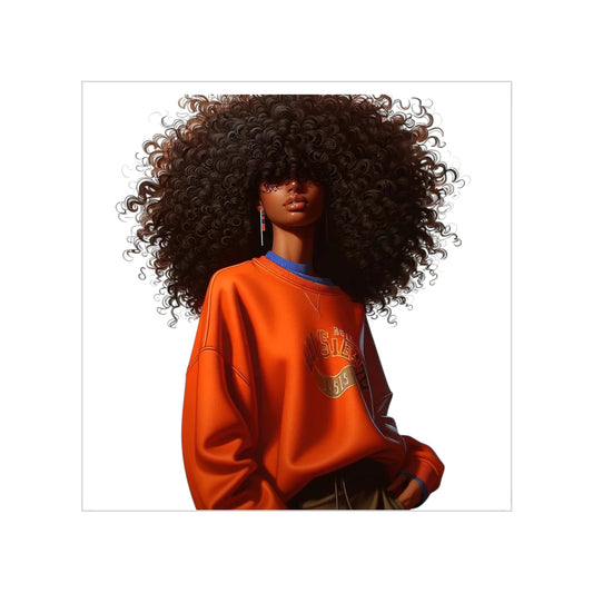 Vibrant Outdoor Sticker for Car or Laptop, Afrocentric Art, Nature Lover Gift, Female Empowerment Decor, Travel Stickers